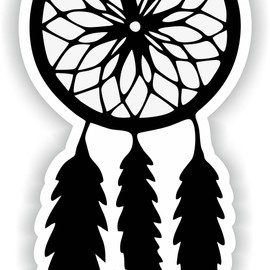 Dreamcatcher Sticker Round for Laptop Book Fridge Guitar Motorcycle Helmet Toolbox Door PC Boat #03 Vinyl Sticker - LLS