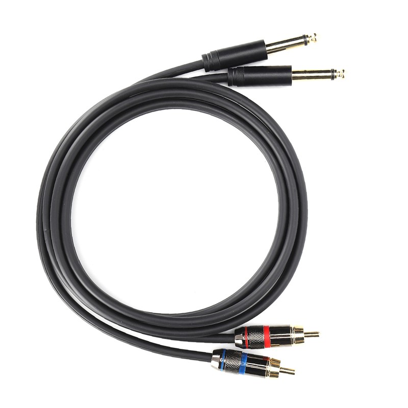 JORINDO Dual 6.35mm Male to Double RCA Male Cable Audio