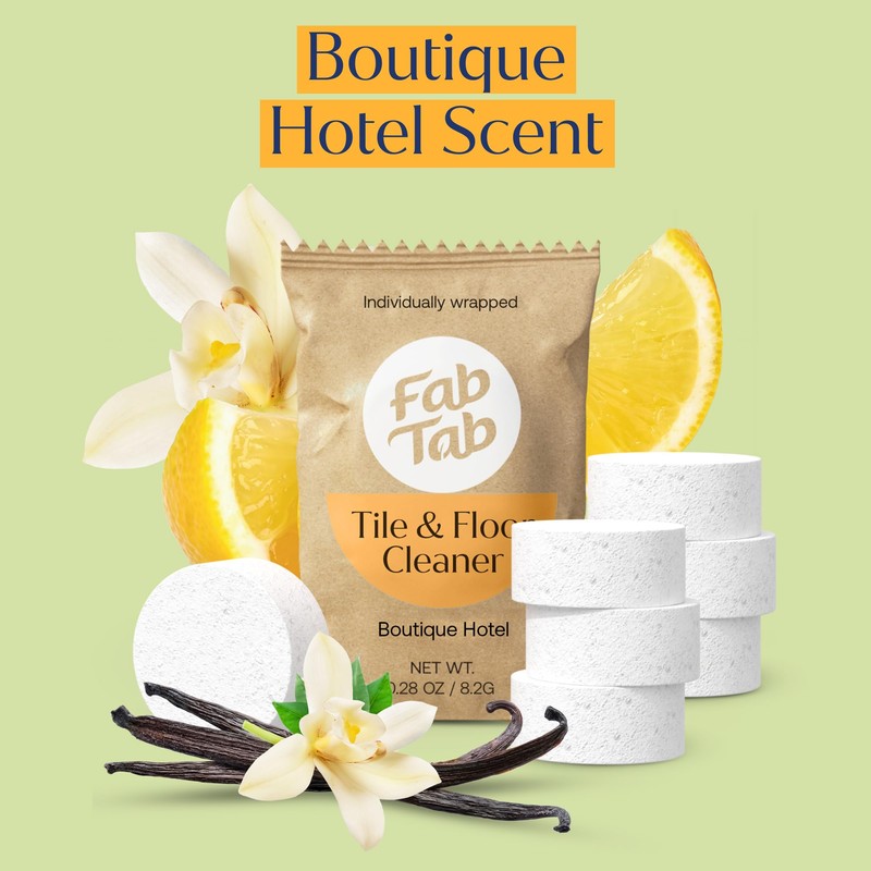 Fab Tab Hard Floor Cleaner Tablets - Pre-Measured Dissolvable Tablets