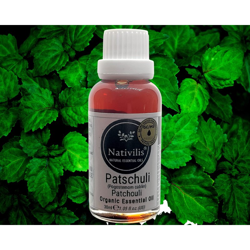 Nativilis Organic Patchouli Essential Oil Pogostemon Cablin for Treating Skin