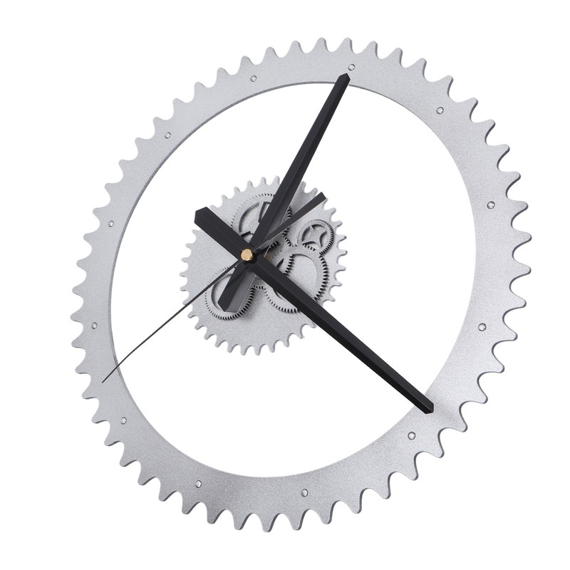 Simple Wall Clock Hollow Gear Frameless Design Hanging Clock with