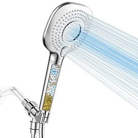Filtered Shower Head with Handheld, High Pressure Shower Head with Filter For Hard Water, Upgraded KDF Filter Water Softener Showerhead with Hose & Adjustable Bracket, Detachable Shower Head - KOSNEW