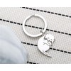 shilipu Cute Black White Cat Couple Keychain Animal Cat Pendant