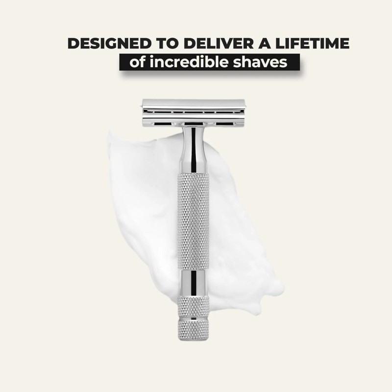 Rockwell 6C Razor, White Chrome Adjustable 6 Settings For Men