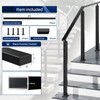 1 Pack 6FTx 2"x1" Aluminum Black Handrail with Self Drilling