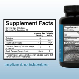 The 'Pause Life Turmeric, Supplement for Women & Men, Bone, Joint & Immune Support, Natural Herbal Formula with Black Pepper Extract & Turmeric Root, Easy to Swallow, 30 Servings, 60 Softgels