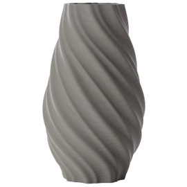 Edina Flower Vase/Decorative Vase M 20 cm for Cut / Dried Flowers | Sustainable | Decorative Vase Pampas Grass (Light Grey)