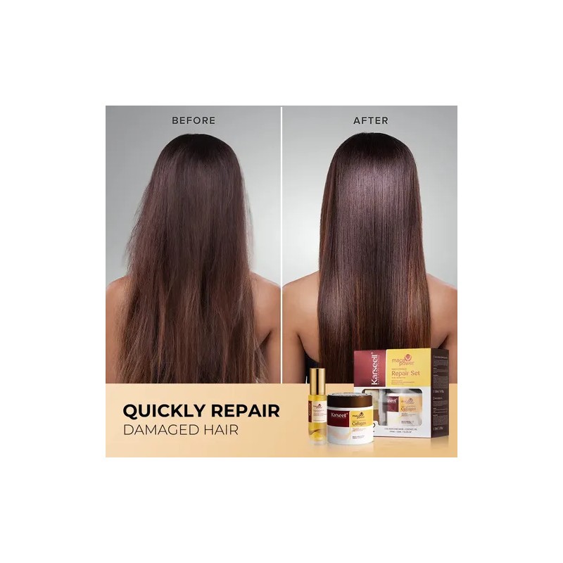 Karseell Repara Tratamiento Capilar Colágeno&aceite Kit 2en1