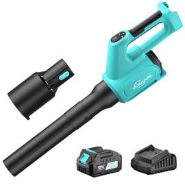 YARDCARE Electric Cordless Leaf Blower with Battery and Charger, 5-Speed + Turbo Mode, 4.0Ah Lightweight Battery Powered Powerful Blower for Blowing Leaves, Patio Cleaning, Blowers for Lawn Care