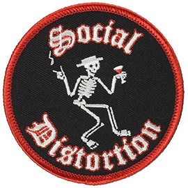C&D Visionary Application Social Distortion Skelly Patch , Black