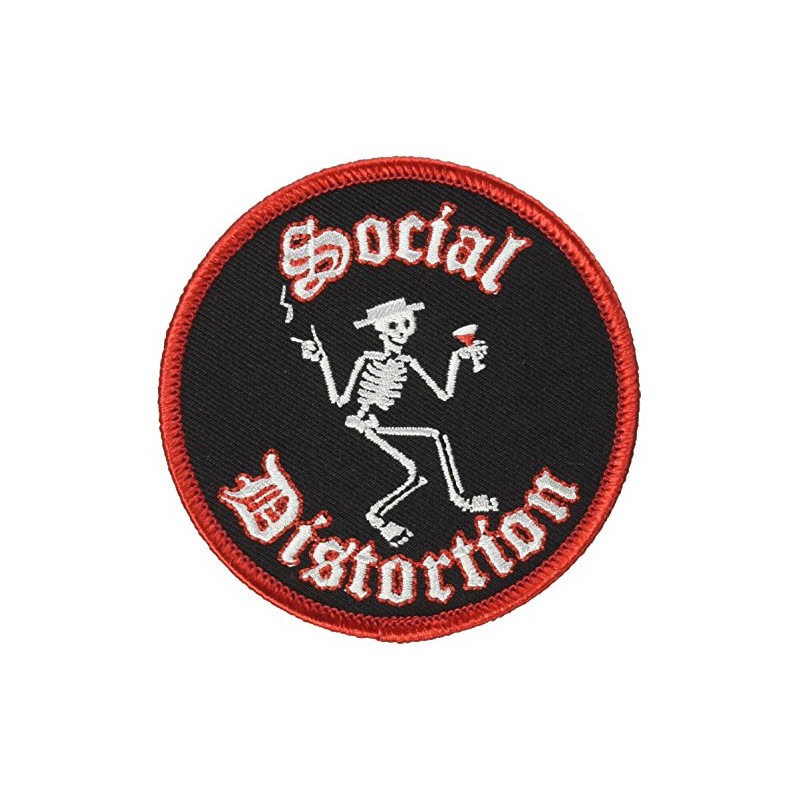 C&D Visionary Application Social Distortion Skelly Patch , Black