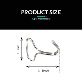 Polcatay 20 PCS Car Seat Cover Fixing Kit, Metal Anti-rust Hook Retainer, Seat Cover Anti-slip Fastening Buckle, Universal for Most Cars Front and Rear Cushion Accessories (Silver)