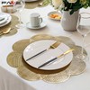 FAVE Luxury Gold Round Table Mats Set of 6 15