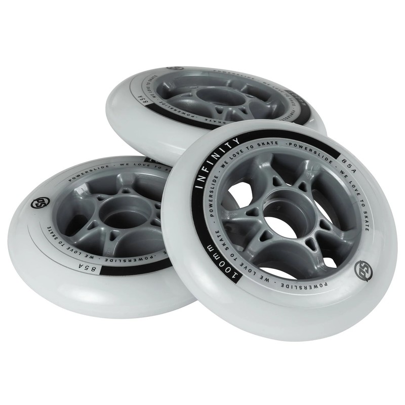 Powerslide Infinity Ii Wheels, Pack of 4, white, 100mm