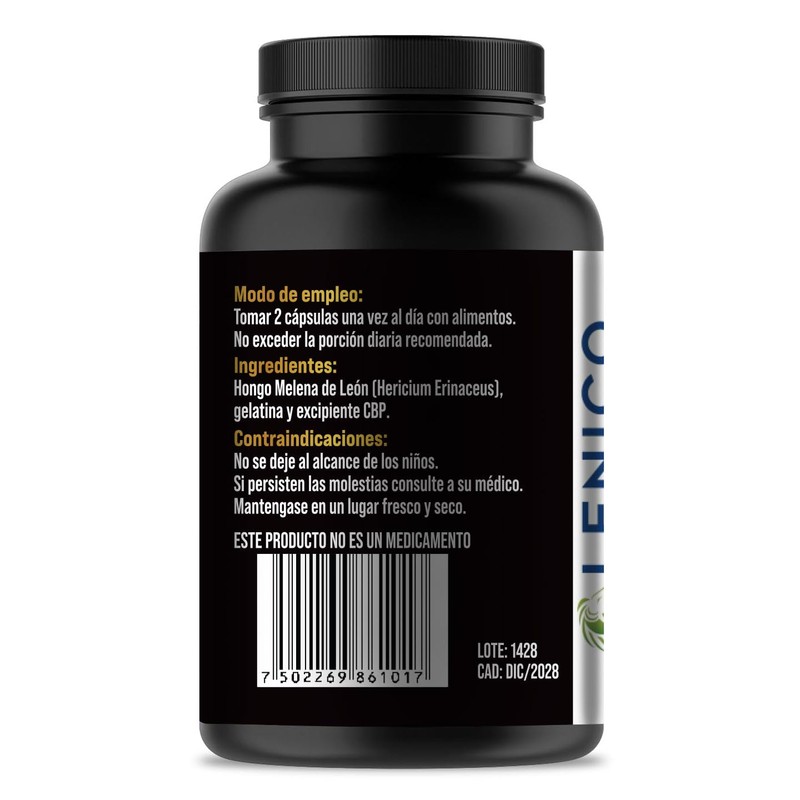 Cápsulas de Melena de León - 500mg | 60 Cápsulas
