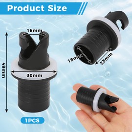 LQTSLFM Dinghy Valve Adapter, Black Adapter Dinghy Valve, Kayak Pump Valve Adapter, Leak-Proof, Sup Pump Adapter, Reusable (Black-1 Piece)