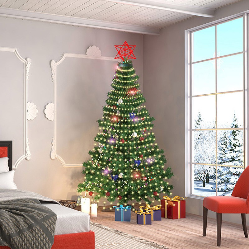 Christmas Tree Decorative Lights String Garden Layout Waterfall Lights Party
