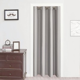 AiFish Doorway Curtain Panel Room Divider Solid Blackout Curtains 78 Inch Grommet Drapes Room Darkening Thermal Insulated Energy Efficient Window Treatment for Bay Window 1 Panel W51 x L78 Inch