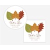 Wedding Invitation Return Address Label, Fall Leaves Return Address Sticker,