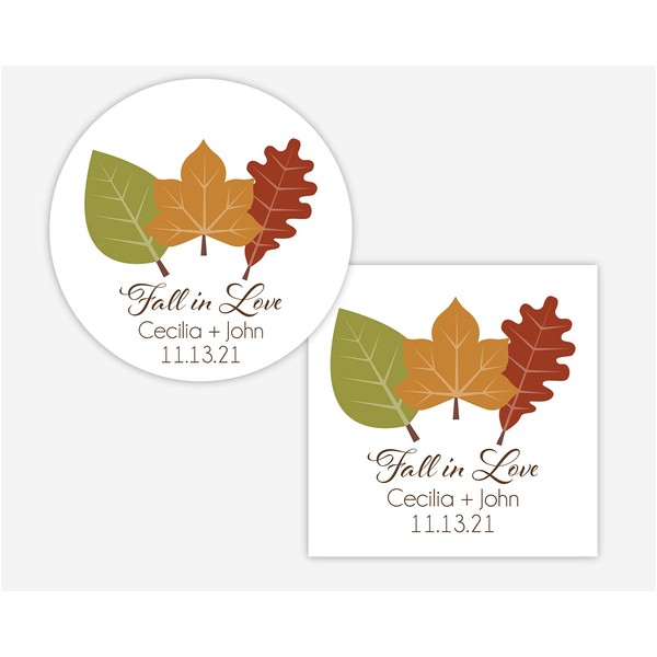 Wedding Invitation Return Address Label, Fall Leaves Return Address Sticker,