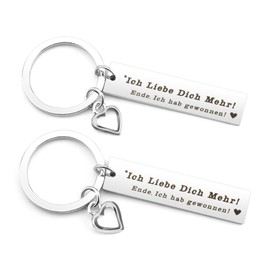 Couple Gifts for Girlfriend Gift for Boyfriend I Love You Gifts for Men Women Partner Gifts Love Gifts Keyring Anniversary Gift for Him Romantic Gift for Her, silver