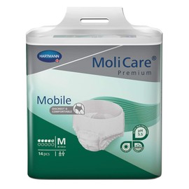 MoliCare Premium Mobile Disposable Pants - Discreet Incontinence Use for Women and Men - 5 Drops - Medium (80-120cm Hip) - Pack of 14