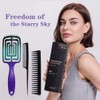 Professional Hair Brush Set, Starry Sky Series, Purple Galaxy Design