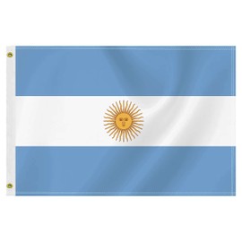 2×3 FT Argentina Flag, 60×90 CM Medium 100D Argentinians Outdoor Banner,Tiny Doube Side Printing Decor For Patio Garden With Brass Gromment