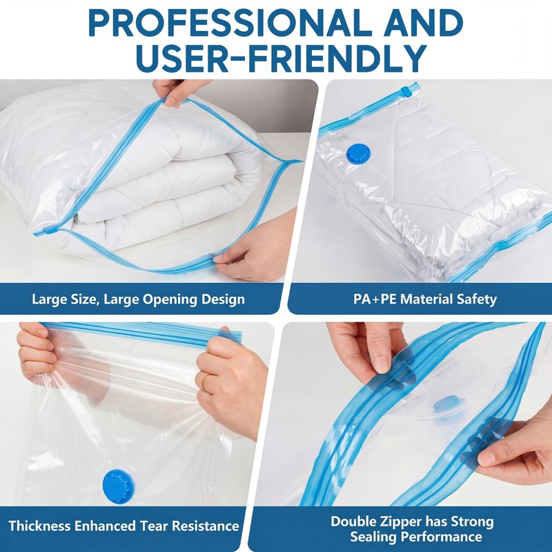 Leavans Pack of 2 90 L Storage Bags, 2 Vacuum