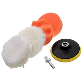 6Pcs Drill Buffer Polishing Pads Kit, 4" Sponge Wool Polishing Waxing Buffing Kit, Compound Sponge Buffing Pads Foam Drill Buffing Kit for Car Sanding, Polishing,Waxing, Sealing Glaze