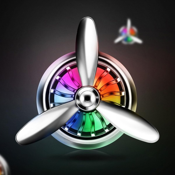 Car Air Freshener Propeller Vent Clip Essential Oil Perfume Diffuser