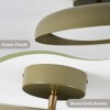 BISAMIYA Modern LED 12.6 inch Ceiling Light, Adjustable Semi Flush