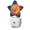 Basketball Fire Night Lights Plug into Wall with Dusk to