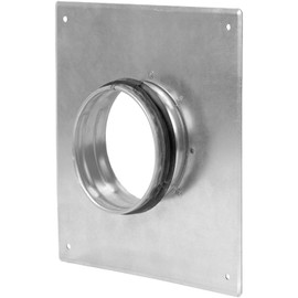 Duct Connector Flange - 4 Inch Ducting - Galvanized Steel with Rubber Gasket - Straight or Flex Pipe Flange for Heating, Cooling, Air Ventilation Systems