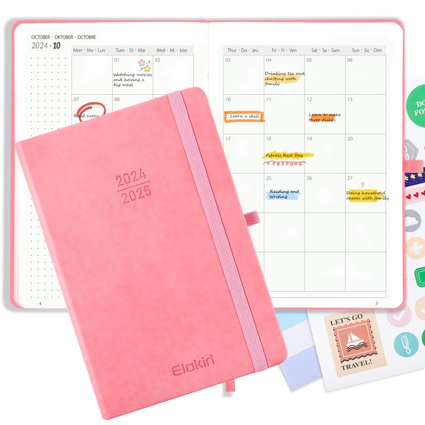 Calendar 2025 Book Calendar A5 1 Week 2 Pages, Diary