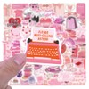 Pink Bookish Stickers 61pcs, Book Stickers for Kindle, Pink Stickers