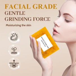 Turmeric Soap Bar, Kojic Acid Soap for Face & Body, Handmade Turmeric Soap Bar for Dark Spots, Fades Dark Spots & Acne, Boosts Collagen & Vitamin C for Even Tone & Smooth Glow (100g*2)