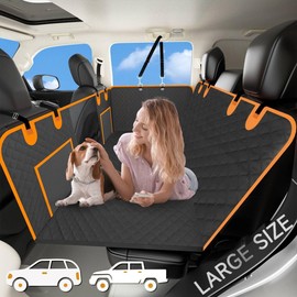 Instraella Truck Back Seat Extender for Dogs, Dog Car Seat Cover with Hard Bottom for Trucks/Large SUV, Dog Hammock for F150, RAM1500, Silverado, GMC, Tundra