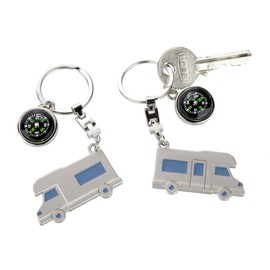 Gilde Keyring Caravan Motorhome with Compass