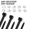 Cable Ties Black 200 x 2.5 mm UV Resistant Adjustable