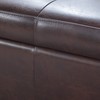 Christopher Knight Home Guernsey Bonded Leather Storage Ottoman Bench, Chocolate