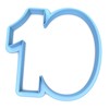 Sweet Prints Inc Number 10 (outline) Cookie Cutter - Dishwasher