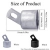 TopHomer 2PCS 38mm Diameter Hot Dip Galvanized Chain Link Fence