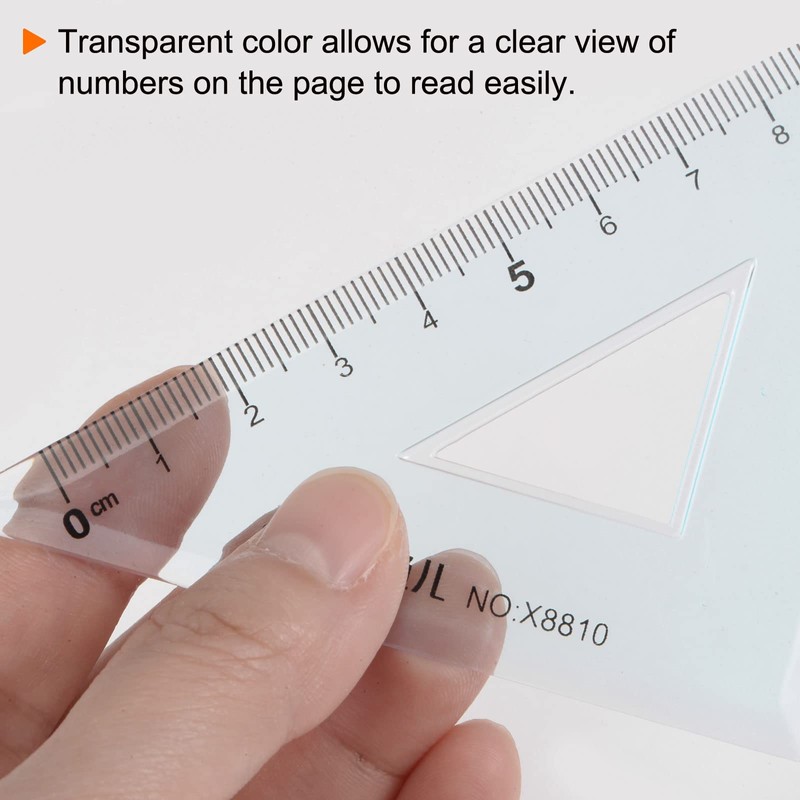 HARFINGTON 6piece Triangle Ruler Square Set 10cm 30/60 and 45/90
