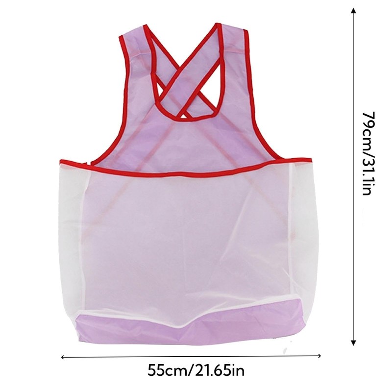 Portable Clothes Drying Apron With Pouch, Sleeveless Waterproof Laundry Bib