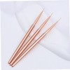 VICASKY 3pcs Portable Nail Art Pens Set Rose Gold Metal