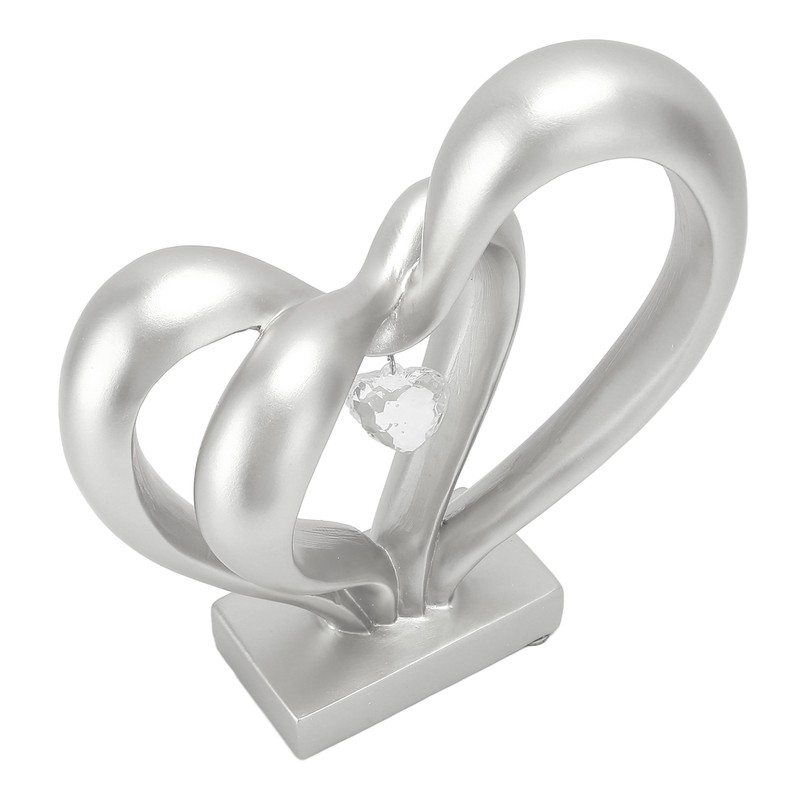 Double Heart Sculpture Resin Romantic Heart Statues Love Sculpture for