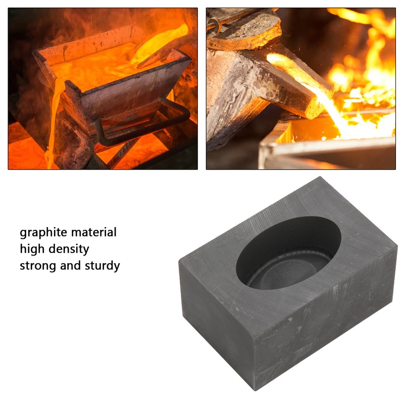 Graphite Mold High Temperature Resistance 3x4x6cm Ingot Shape Smelting Molds