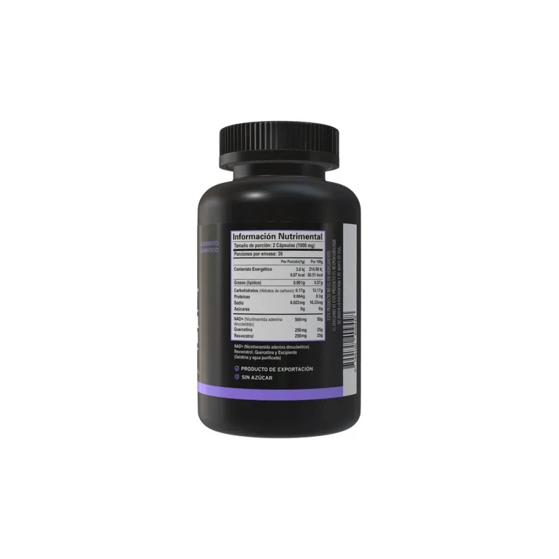 Nad Resveratrol 120caps Rinde 60 Días Antioxidante Natural