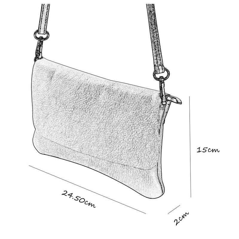 SH Leder Real Leather Shoulder Bag, Clutch Bag, Small Evening